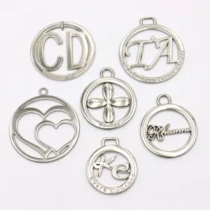 Bag Other Parts and Accessories High End Custom Circle Hollow-out Logo Metal Tag