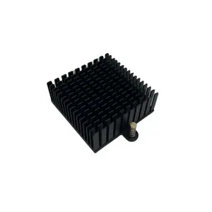Custom high quality square black anodized fin aluminum 80x80 low profile transistor heatsink