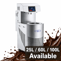 Machine à tempérer le chocolat 25/60/100L |   Cuve de fusion SS304 |   Contrôle numérique de la température |   pour les petites et moyennes usines