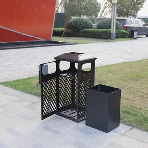 Bac à litière creux en aluminium cendrier poubelle en métal poubelle pour parc station extérieure public