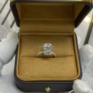 Rạng rỡ cắt phòng thí nghiệm phát triển 1-5 Carat Nhẫn kim cương 14k/18K vàng trắng 4 prong Pave IGI chứng nhận D-G màu VVS1-VS2 Nhẫn kim cương - Product Image 2