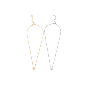 Collana in Acciaio Inossidabile con Ciondolo a Lettera D Monofacciale 1cm Collar-D - Product Image 1