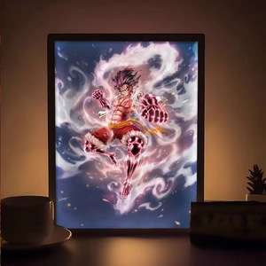 Nouveaux personnages d'anime lumière d'ombre LED <span class=keywords><strong>Dragon</strong></span> Balls DBZ trois couleurs gradation cadre photo peinture veilleuses - Product Image 6