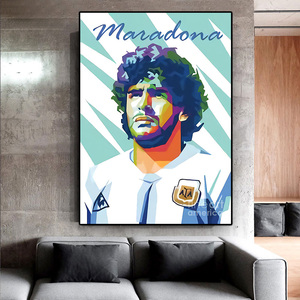 <span class=keywords><strong>Diego</strong></span> maradona Áp phích Argentina ngôi sao bóng đá tác phẩm nghệ thuật Canvas in tranh tường hình ảnh cổ điển cho trang trí nội thất cuadros - Product Image 4