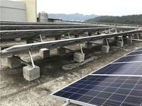 Supports de panneaux solaires CHIKO pour toits plats, kits de support triangulaires, angle d'installation de 5 à 25 degrés, garantie de 10 ans, compatibles avec la plupart des modules JIS