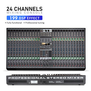 מיקסר מקצועי MQX24 24 ערוצים עם בלוטות'+USB+199DPS מיקסר אודיו אפקט רוורב לבמת DJ הקלטת צג בזמן אמת - Product Image 2
