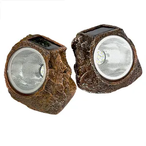 Hot Selling Solar Garden Rock Light Waterdichte Heldere Zonne-Energie Led Solar Spot Light Voor Huis Tuin Gazon Landschap