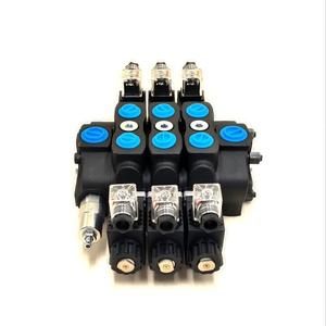 Válvula de Control Direccional Hidráulica Seccional de 3 Bobinas Huamao 90 Litros/min, Distribuidor Hidráulico Shandong - Product Image 1