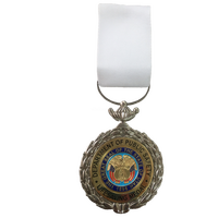 Pin de Élite Personalizado, Medalla de Oro Tradicional Moderna, Cinta Roja, Blanca y Azul, Hierro Electrochapado, Esmalte Suave, Coleccionable, Decoración para el Hogar