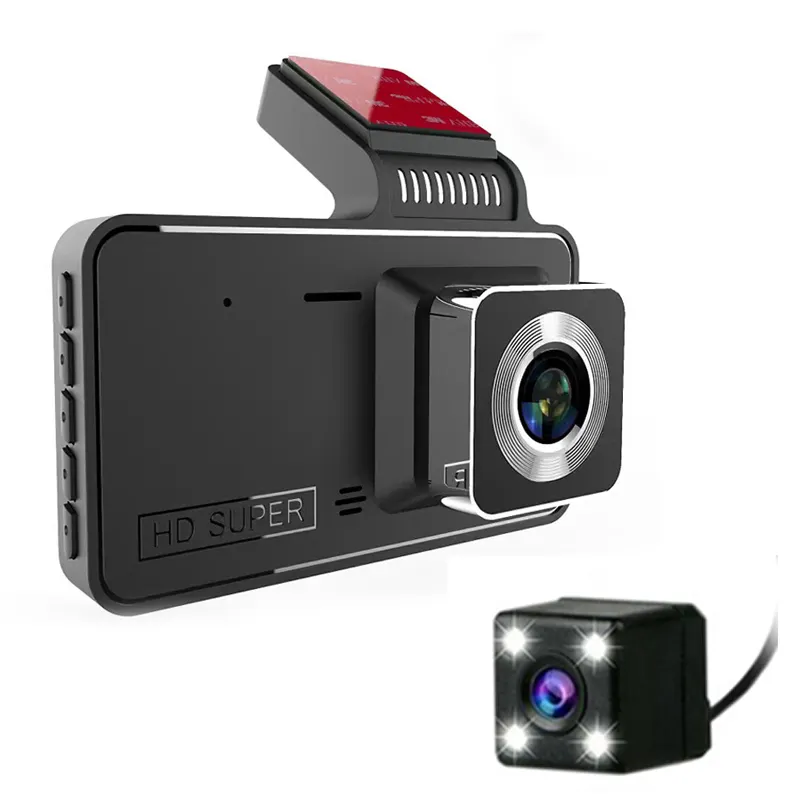 Atacado acessórios para carro câmera de painel com lente dupla 4 polegadas FHD caixa preta DVR 1080P câmera de painel câmera de painel vídeo-registrador para carro