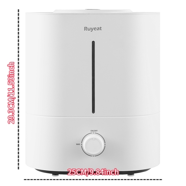 2 Lite 4L Ultrasonic Humidifier with Rotating Mist Diffuser Humidistat & Timing Function Quiet Operation for Household Hotel Use