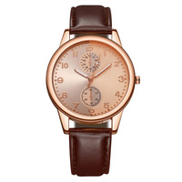 Jam Tangan Pria Digital Dua Mata Model Terbaru, Tali Kulit, Jam Quartz, Kustomisasi Pemrosesan Pabrik