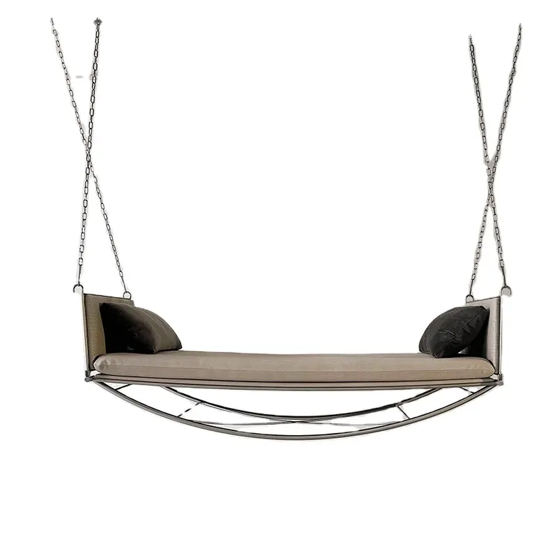 Mobília do coração MD | moderno designer criativo ferro cadeia aço quadro interior montagem suspensa sofá rede