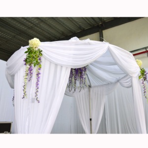 Aluminum round pipe and drape with curtains <b>backdrop</b> <b>stand</b> kit for wedding event - Product Image 5