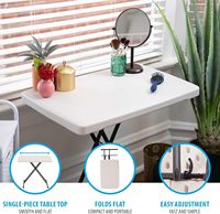 Table pliante rectangulaire réglable en hauteur, portable, à fort potentiel de vente, pour événements intérieurs et extérieurs