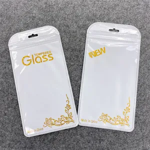 Custom Label Printed Cellphone Film Plastic Bag/Mobile phone Glass Toughened Protective Film Packaging Plastic Pouch