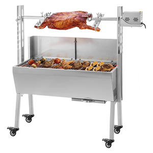 Girarrosto <span class=keywords><strong>3</strong></span> In 1 In acciaio inox tacchino senza fumo carbone Offset fumatore barbecue Grill fumatore - Product Image 1