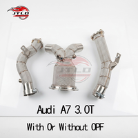 Protector Térmico de Acero Inoxidable para Tubo de Escape Delantero para Audi A7 3.0T, Convertidor Catalítico Opcional