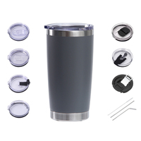 Tasse de voyage 20oz 30oz en acier inoxydable avec logo gravé au laser Vasos Termicos gobelet sous vide avec couvercle magnétique