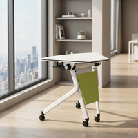 Table d'étude pliable et mobile en fer, réglable, avec plateau rabattable, pour étudiants, mobilier de bureau scolaire, usage domestique et professionnel pour enfants