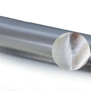 Блестящая Барьерная алюминиевая фольга Стекловолоконная теплоизоляционная ткань 0,2 мм