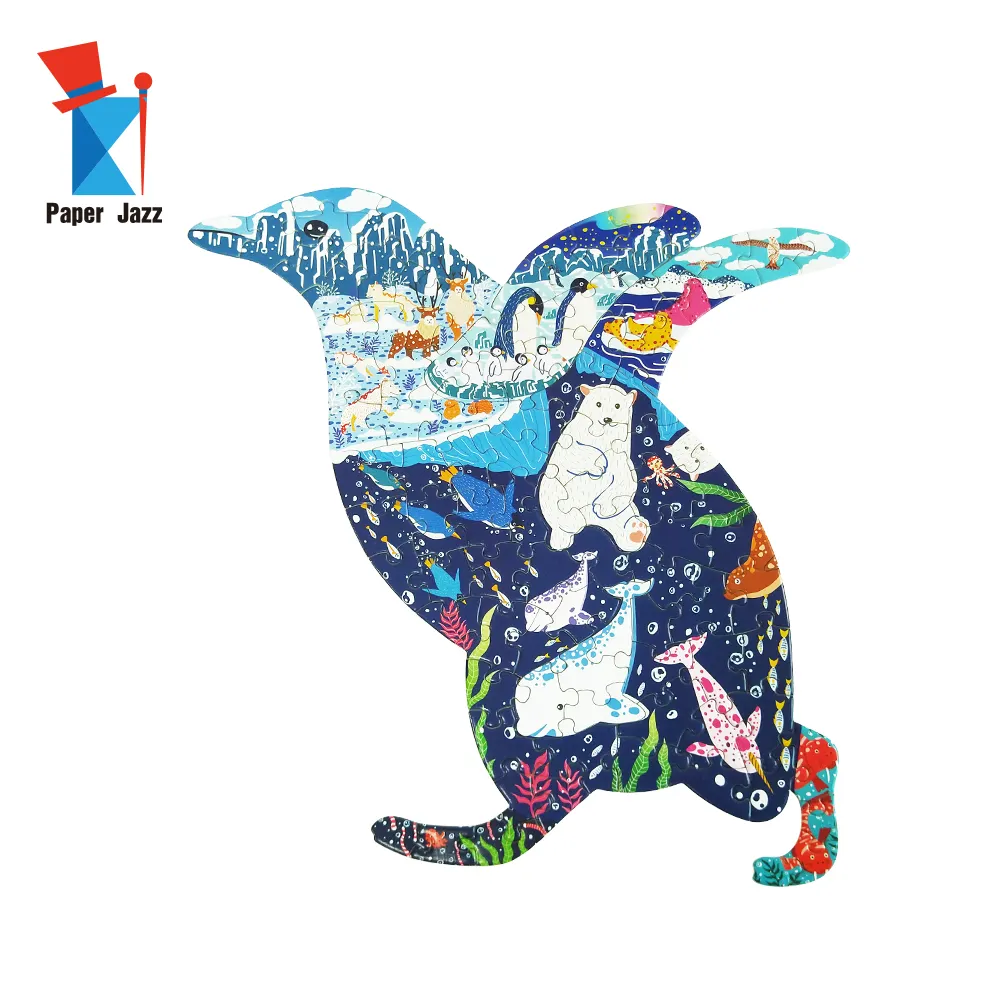 High-end jigsaw puzzle 100 Piece Unique Shape Animal Puzzles Puzzle Game Toy Gift Unisex Penguin educational Toy