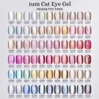 Collection de 66 Gels Ongles Effet Œil de Chat Couleurs Variées, Sans HEMA ni TPO, Magnétiques, Soak Off, UV LED, pour Manucure en Salon, OEM ODM