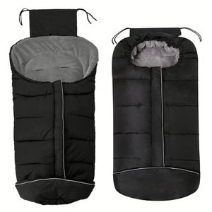Sac de couchage chaud pour enfants et nourrissons, automne-hiver, avec fermeture éclair, imperméable, coupe-vent, pour poussettes et landaus - Product Image 5