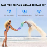 Serviette de plage turque en microfibre tropicale, imprimée sur une face, séchage rapide, écologique, très absorbante, toutes saisons