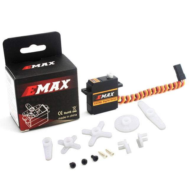 Official EMAX Micro ES3301 ES3351 ES3302 ES3352 9mm 4.8-6V Analog Digital Servo Metal Gear for RC Glider Rc Airplane Rc Drone
