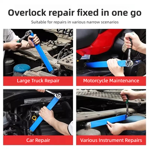Llave de Trinquete Extensible Multifuncional Ajustable, Apta para Trabajos en Espacios Reducidos con Tamaños de 1/2, 1/4 y 3/8 Pulgadas - Product Image 2