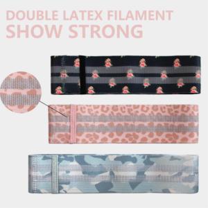 Bandes de hanches avec 3 niveaux de résistance | Bandes de fesses antidérapantes en tissu pour les Squats et les fentes | Comprend un sac de transport en filet gratuit - Product Image 2