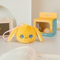 Peluche Lapin IA Électronique Interactif, Jouet Parlant 66 Langues, Compagnon Vocal Interactif, Porte-clés Poupée pour Enfants, Cadeau