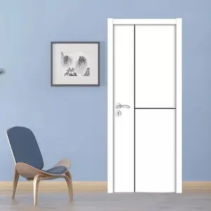 סגנון מודרני עיצוב פשוט דלת עץ קריסטל פחמן לחדר פנים ודירה עמיד למים