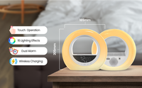 Veilleuse arc-en-ciel Smart Touch 16 couleurs changeantes Réveil lever du soleil Réveil Lumière pour enfants