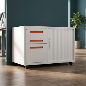 Mobile Pedestal 3-Drawer Filing <b>Cabinet</b> Under <b>Desk</b> Storage Office Mobile <b>Cabinet</b> Office Organization Structure File Steel - Product Image 6
