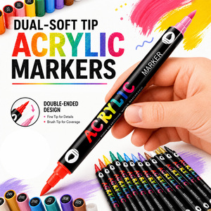 Juego de 240 Marcadores de Pintura Acrílica Bicolor de Doble Punta, Superventas Transfronterizos, para Estudiantes de Arte, Pintura y Acuarela, Modelo Hecho en China - Product Image 4