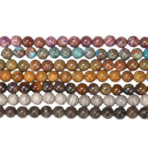 厂家直销供应木纹石珠，Diy饰品配件，串线，彩线，半成品 - Product Image 5