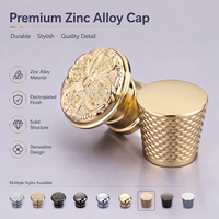 Capuchon de flacon de parfum en alliage de zinc, capuchon décoratif en métal de luxe, or, argent, bronze, pour flacons de parfum à sertir