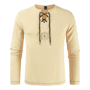 Costume de Chevalier Médiéval pour Cosplay, Tunique, Costumes d'Halloween pour Hommes, Déguisement de <span class=keywords><strong>Pirate</strong></span> Adulte, Vêtements Fantaisistes, Chemises de Carnaval - Product Image 4