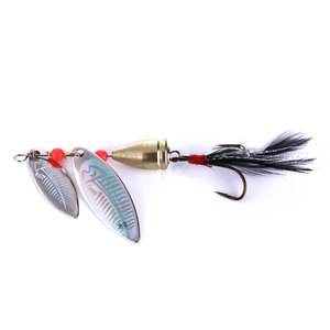 Leurre métallique rigide de type cuillère avec paillettes rotatives, appât artificiel idéal pour la pêche au bar, au <span class=keywords><strong>black</strong></span>-<span class=keywords><strong>bass</strong></span>, spinnerbait, 7.8cm/11g, offre spéciale - Product Image 1