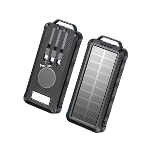 แบตเตอรี่สำรองพลังงานแสงอาทิตย์กันน้ำ 20000mAh แบตเตอรี่ลิเธียมโพลิเมอร์ พร้อมไฟ LED สำหรับใช้งานกลางแจ้ง - Product Image 1