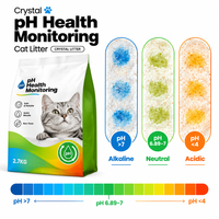 Lot en gros de litière pour chat en gel de silice testée au pH, sable cristallin pour chat, suivi visuel de la condition de l'animal pour les détaillants en animaux de compagnie