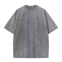 T-shirt pour homme en coton 100% surdimensionné, lavage à l'acide, logo personnalisé en gros, taille S-5XL, streetwear vintage pour homme