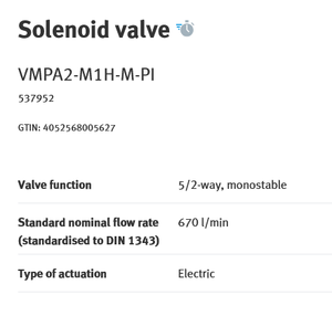 MS- Solenoid Automation VMPA2-M1H-M-PI 537952 ของใหม่และของแท้ในสต็อก - Product Image 3