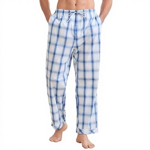 Pantalon de pyjama en coton 100% de haute qualité, personnalisé, en gros, OEM, doux, léger, avec poches, pantalon de pyjama à carreaux pour hommes - Product Image 5