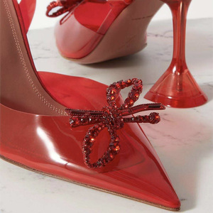 Chaussur Femm Designer Summer Sandals Bow Female Heels <b>Shoes</b> for Ladies 2025 - Product Image 4