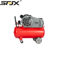 Compresseur d'air à vis compact et portable de 1,5 kW/2 CV, refroidi par air, lubrifié, 80 L avec moteur et pompe