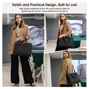 Sac à bandoulière en cuir PU noir pour <span class=keywords><strong>homme</strong></span> avec compartiment pour <span class=keywords><strong>ordinateur</strong></span> portable de grande capacité pour les voyages, le travail, les affaires, l'école - Product Image 6