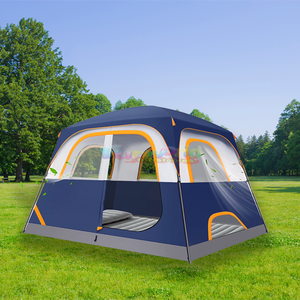 เต็นท์ตั้งแคมป์กลางแจ้งสองชั้นหรูหราพร้อมโลโก้ที่กำหนดเองเต็นท์ตั้งแคมป์กันน้ำอ๊อกฟอร์ดตรงสองห้องนอน - Product Image 1
